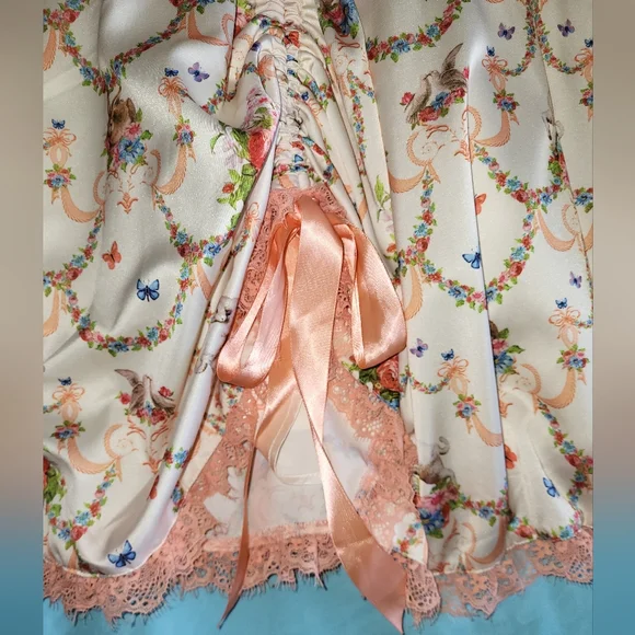 Sugar Thrillz Opulence Renaissance Corset Dress Floral 2X Dollskill Plus Size - Picture 5 of 15